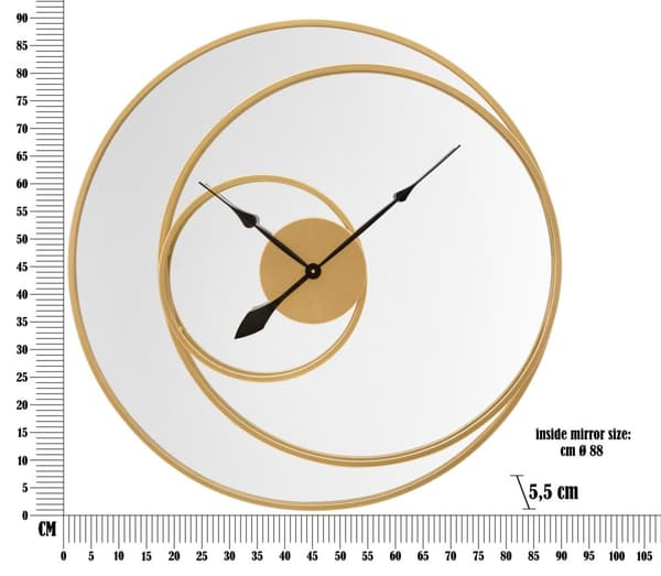 FURNLUX VÆGSPEJL UR GULD 90CM
