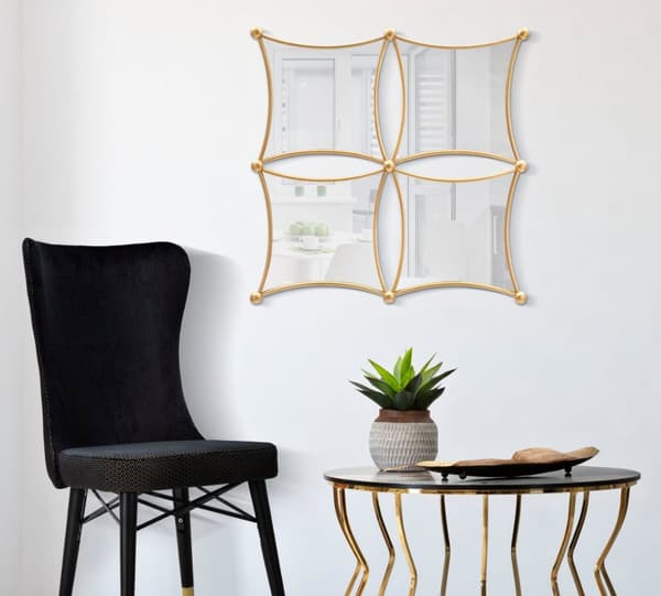 FURNLUX VÄGGSPEGEL JALO GULD 68CM