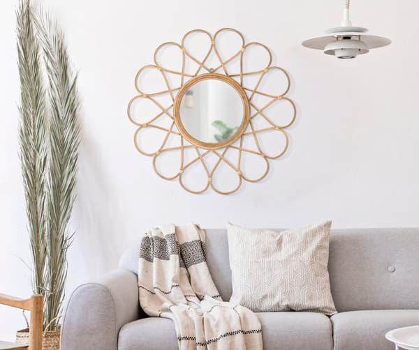 FURNLUX VÄGGSPEGEL ALMERIA BRUN 66CM