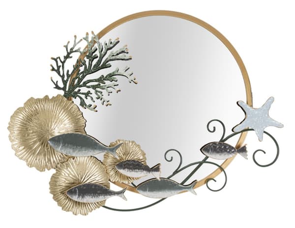 FURNLUX VÄGGSPEGEL FISK BEIGE 89CM