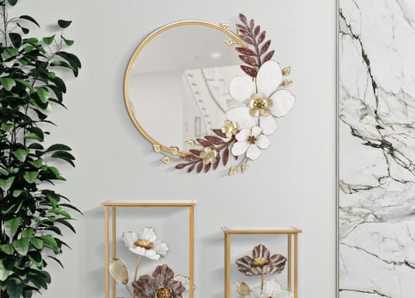 FURNLUX VÄGGSPEGEL FLOT BEIGE 75CM