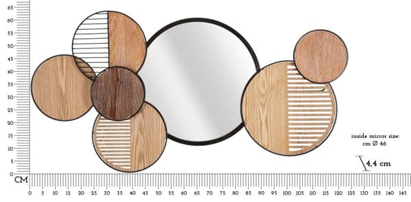FURNLUX VÄGGSPEGEL WOODY BEIGE 124CM