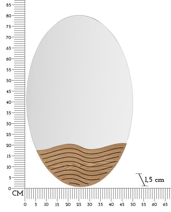 FURNLUX SEINÄPEILI LINE BEIGE 50CM
