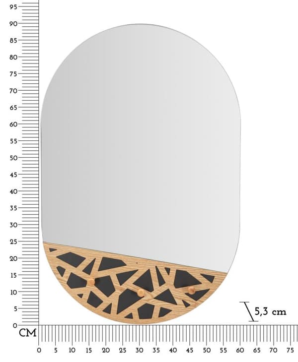 FURNLUX VÄGGSPEGEL ABITI BEIGE 61CM