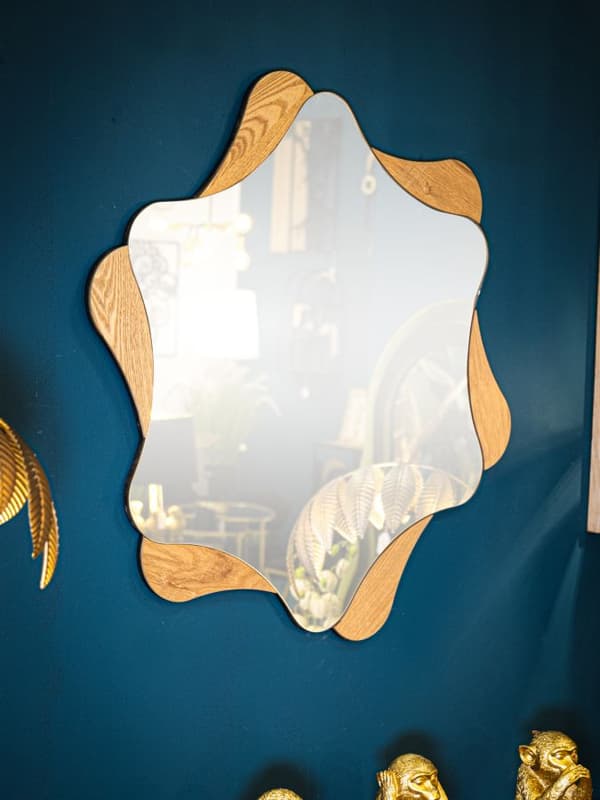 FURNLUX VÆGSPEJL STJERNE BEIGE 80CM