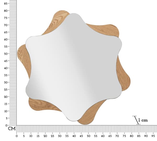 FURNLUX VÆGSPEJL STJERNE BEIGE 80CM