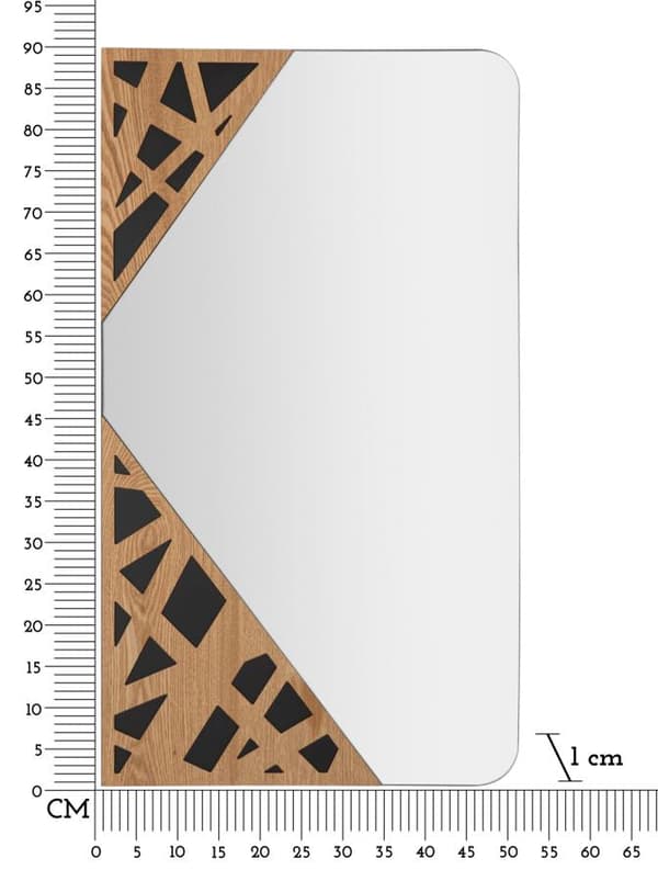 FURNLUX VÄGGSPEGEL VINKEL BEIGE 50CM