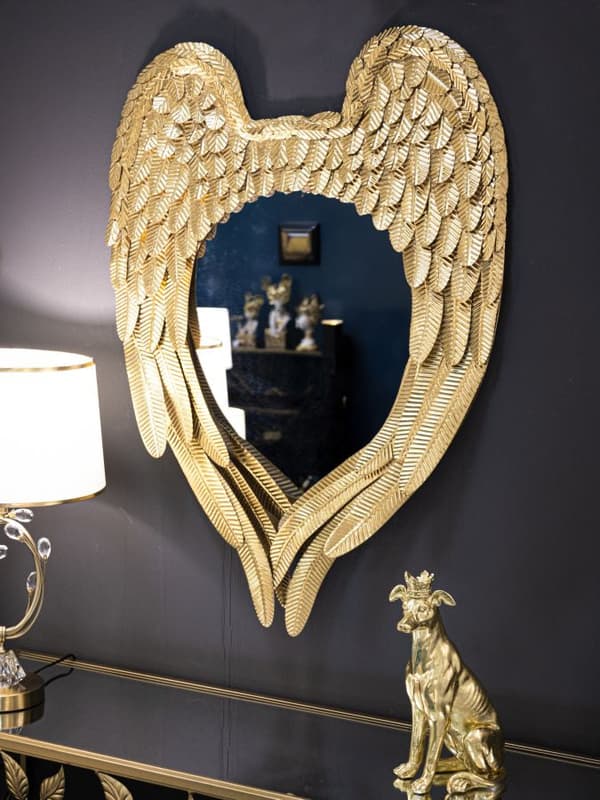 FURNLUX VÄGGSPEGEL VINGAR GULD 99CM