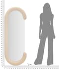 Miniatyrbild 6 av 6: FURNLUX VÄGGSPEGEL CHANTAL BEIGE 60CM