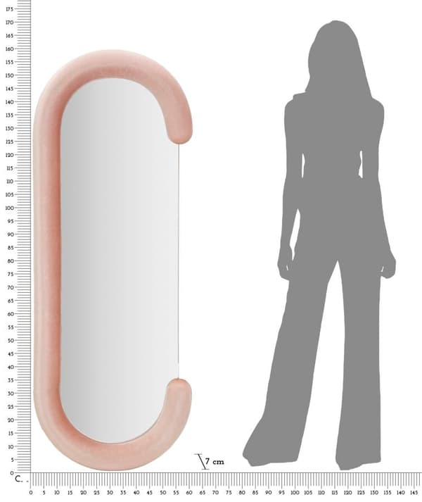 FURNLUX SEINÄPEILI CHANTAL PINKKI 60CM