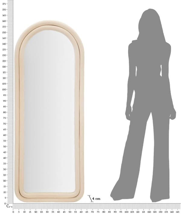 FURNLUX VÆGSPEJL CLOE BEIGE 60CM