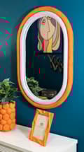 Miniatyrbild 5 av 6: FURNLUX VÄGGSPEGEL ANTONY ORANGE 60CM