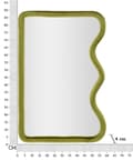 Miniatyrbild 6 av 6: FURNLUX VÄGGSPEGEL TOD GRÖN 60CM
