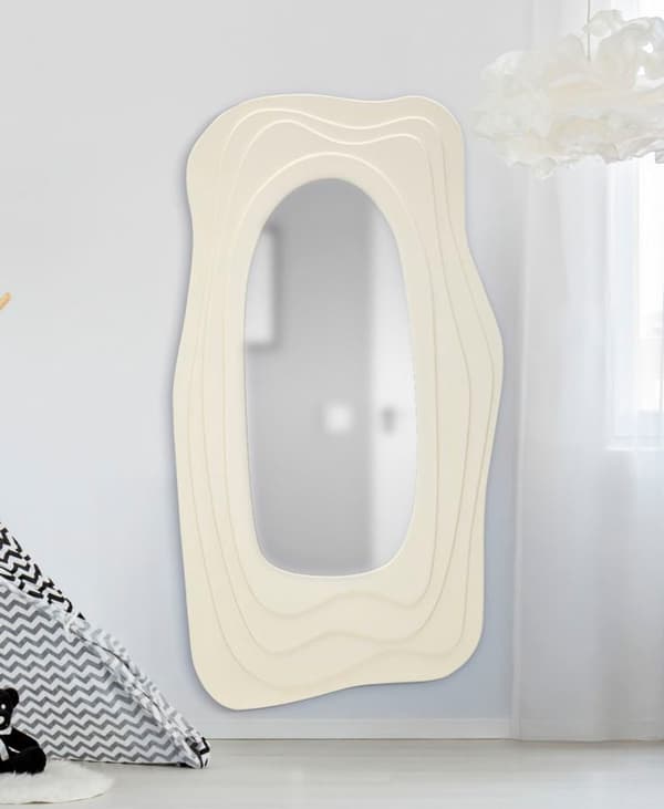 FURNLUX VÄGGSPEGEL DAPHNE VIT 90CM