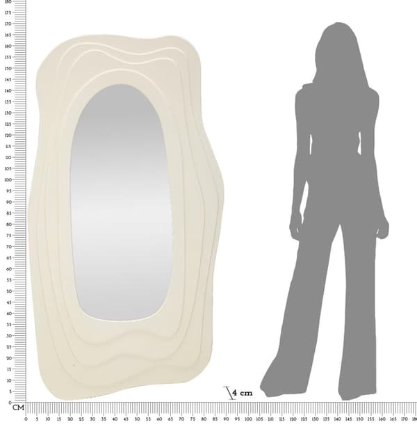 FURNLUX VÄGGSPEGEL DAPHNE VIT 90CM