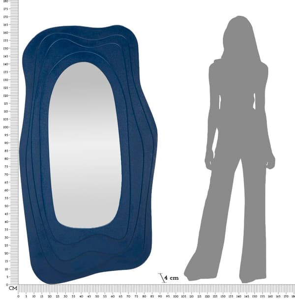 FURNLUX VÄGGSPEGEL DAPHNE BLÅ 90CM