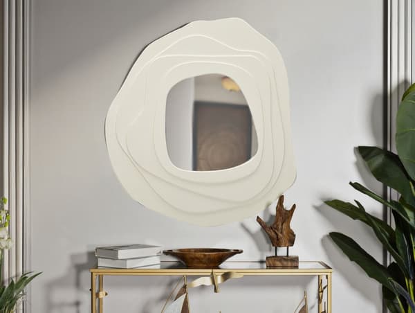 FURNLUX VÄGGSPEGEL DALIA VIT 90CM