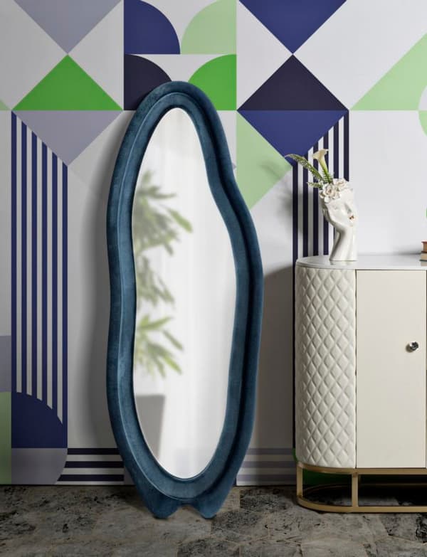 FURNLUX VÄGGSPEGEL CHANEL BLÅ 40CM