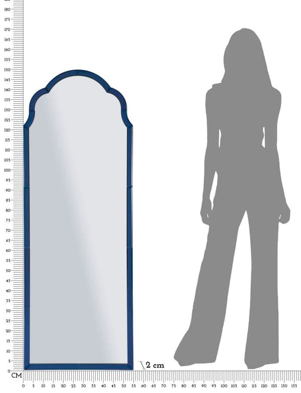 FURNLUX VÄGGSPEGEL TANGIER BLÅ 55CM