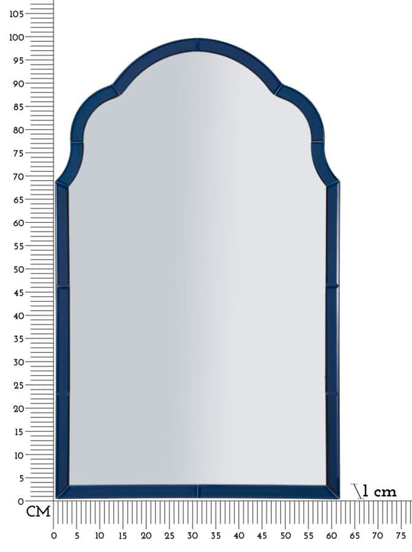 FURNLUX VÄGGSPEGEL TANGIER BLÅ 62CM