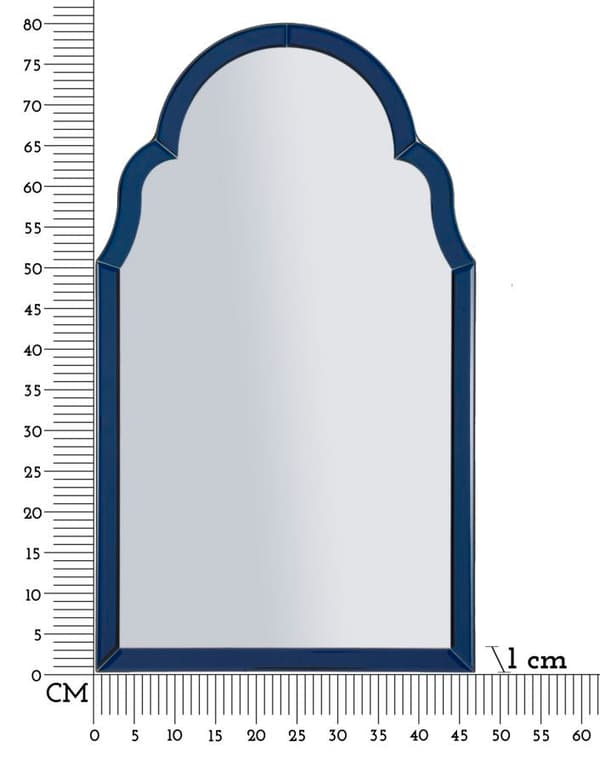 FURNLUX VÄGGSPEGEL TANGIER BLÅ 47CM