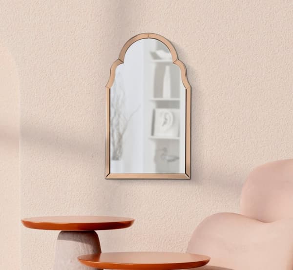 FURNLUX VÄGGSPEGEL TANGIER ROSA 47CM