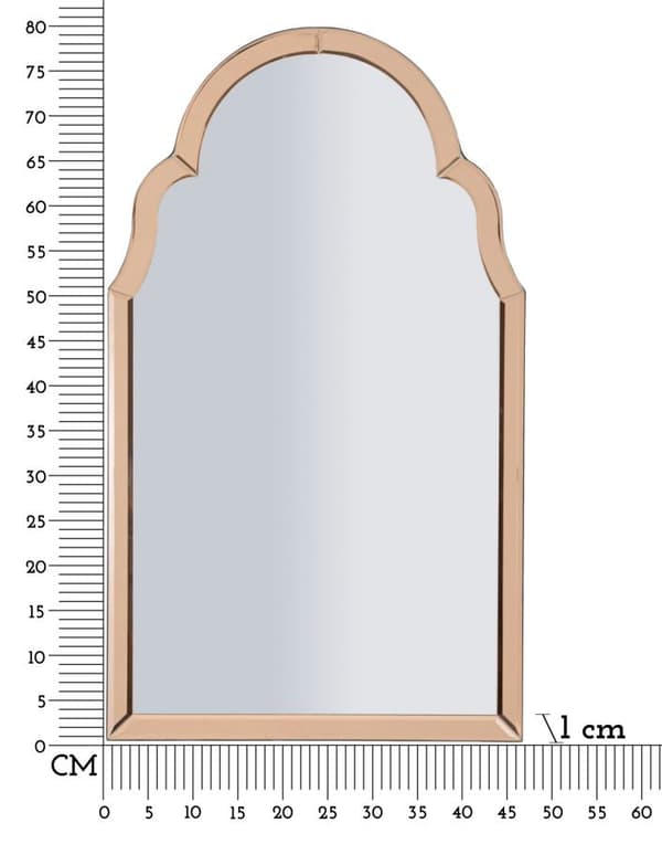 FURNLUX VÄGGSPEGEL TANGIER ROSA 47CM