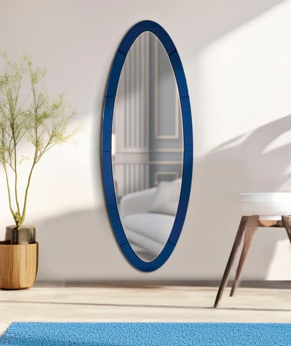 FURNLUX VÄGGSPEGEL OSLO BLÅ 55CM