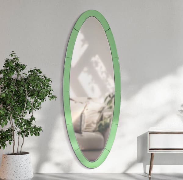 FURNLUX VÄGGSPEGEL OSLO GRÖN 55CM