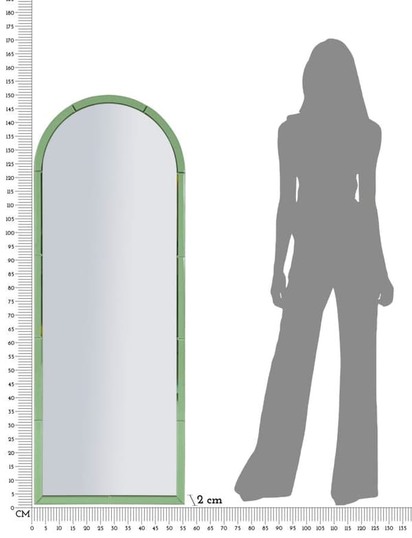 FURNLUX VÄGGSPEGEL BAKU GRÖN 55CM