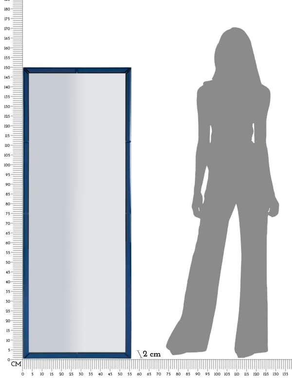 FURNLUX VÄGGSPEGEL BERLIN BLÅ 55CM