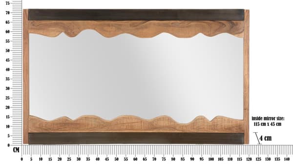 FURNLUX VÄGGSPEGEL YELLOWSTONE BRUN 120CM