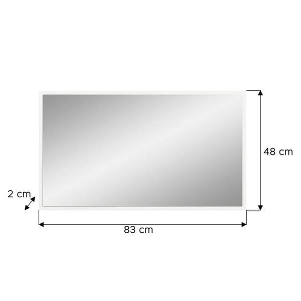 Vaga spegel 83x48cm vit.