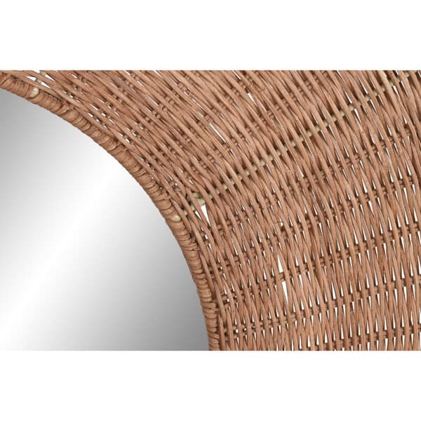 Veggspeil Home ESPRIT Brun Naturell Tropisk 98 x 1 x 98 cm