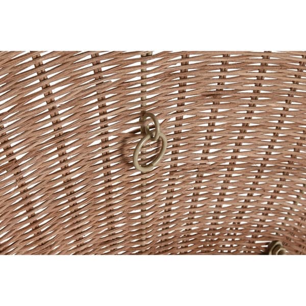 Veggspeil Home ESPRIT Brun Naturell Tropisk 98 x 1 x 98 cm