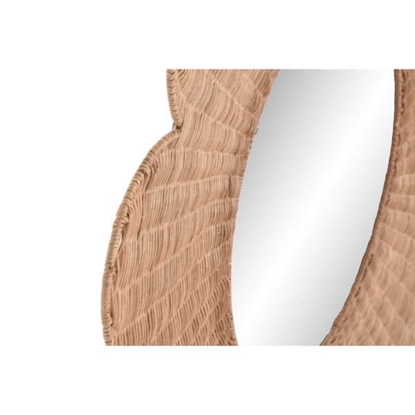 Veggspeil Home ESPRIT Brun Naturell Tropisk 98 x 1 x 98 cm