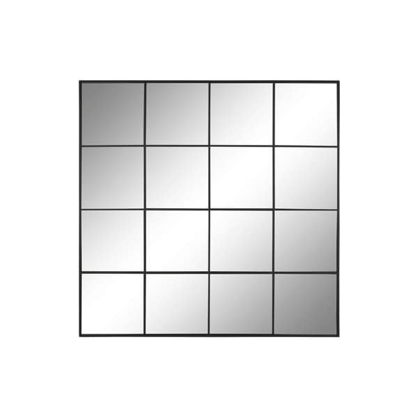 Seinäpeili Home ESPRIT Musta Ikkuna 122 x 2 x 122 cm