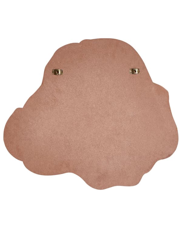 Veggspeil Flerfarget Bomull 60 x 62 cm Uregelmessig form Stofframme Abstrakt design Håndlaget Dekor Interiør