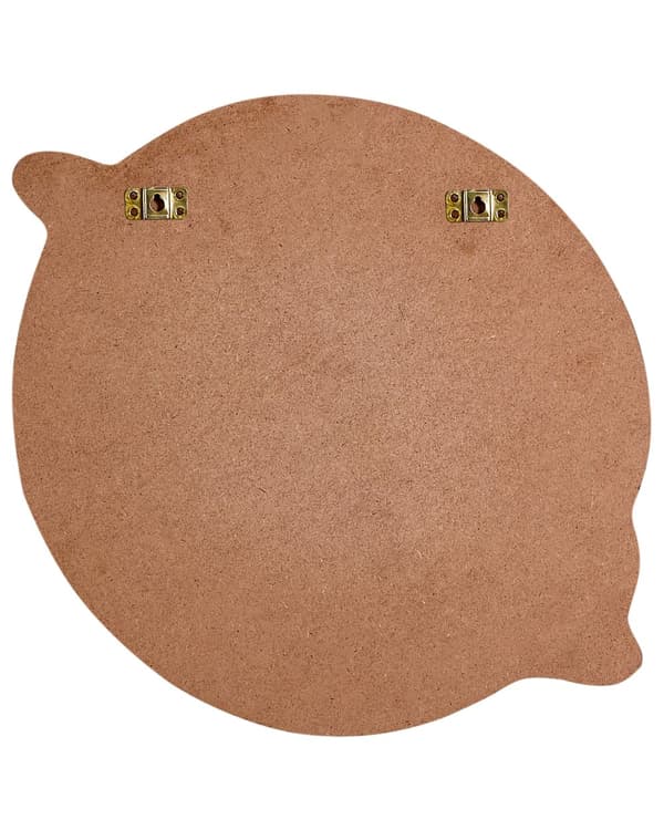 Veggspeil Hvit Bomull 40 x 51 cm Uregelmessig form Stofframme Abstrakt design Håndlaget Dekor Interiør