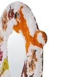 Miniatyrbilde 6 av 7: Veggspeil Hvit Bomull 40 x 51 cm Uregelmessig form Stofframme Abstrakt design Håndlaget Dekor Interiør