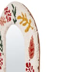 Miniatyrbilde 6 av 7: Veggspeil Off-white Bomull 51 x 41 cm Uregelmessig form Stofframme Abstrakt design Håndlaget Dekor Interiør