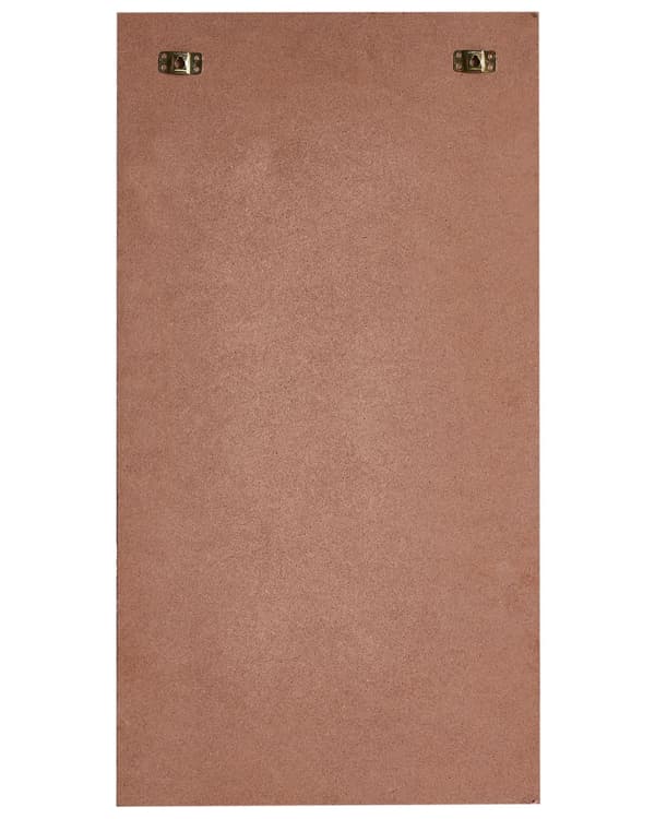 Veggspeil Rosa Bomull 75 x 41 cm Uregelmessig form Stofframme Abstrakt design Håndlaget Dekor Interiør