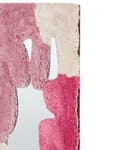 Miniatyrbilde 6 av 7: Veggspeil Rosa Bomull 75 x 41 cm Uregelmessig form Stofframme Abstrakt design Håndlaget Dekor Interiør