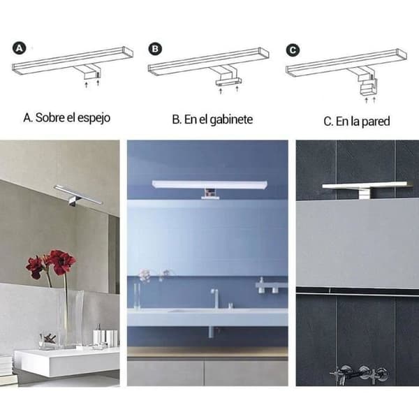 LED-applikation 10W för badrumsspegel - Varmvit