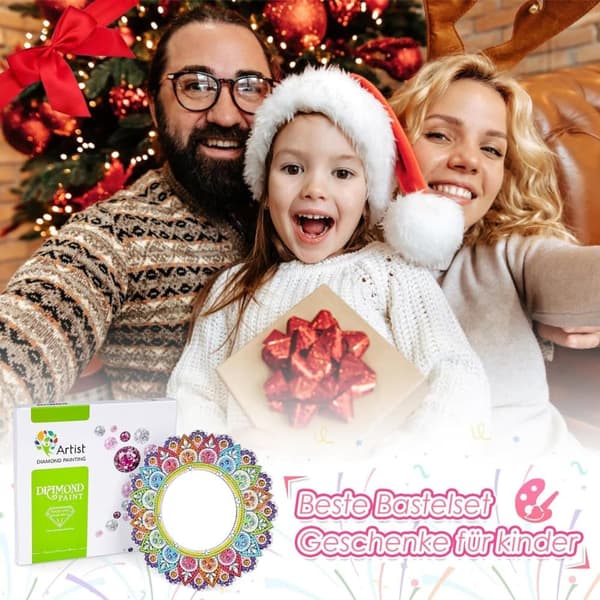 Lollanda Special Mandala Diamond Painting Kit DIY Makeup Mirror Diamantmålning för barn i åldrarna 5-12 Födelsedagspresenter
