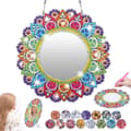 Miniatyrbild 1 av 7: Lollanda Special Mandala Diamond Painting Kit DIY Makeup Mirror Diamantmålning för barn i åldrarna 5-12 Födelsedagspresenter