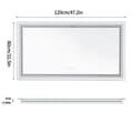 Miniatyrbild 2 av 2: Upplyst LED-badrumsspegel, Touch-sensor, Imfri, Vattentät,47.2x31.5 tum