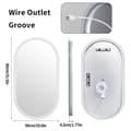 Miniatyrbild 2 av 2: LED Badrumsspegel, Oval Form, Touch Sensor, Anti-Dimma,20x32 tum