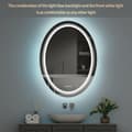 Miniatyrbild 3 av 4: Upplyst LED-badrumsspegel, dimbar oval design, anti-dimfunktion