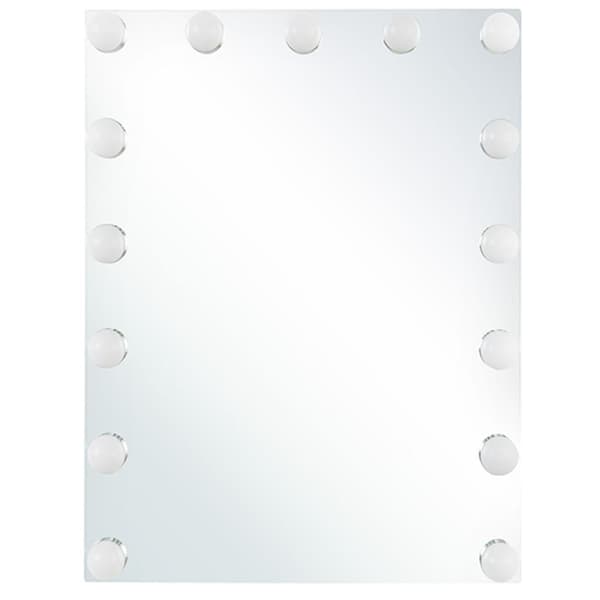 LED badrumsspegel LUCENAY 40 cm 50 cm Silver Lumarko!